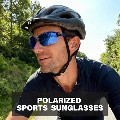 DioKiw Sports Polarized Sunglasses for Men Cycling Running Fishing UV Protection Sun Glasses Lightweight Half Frame Goggles