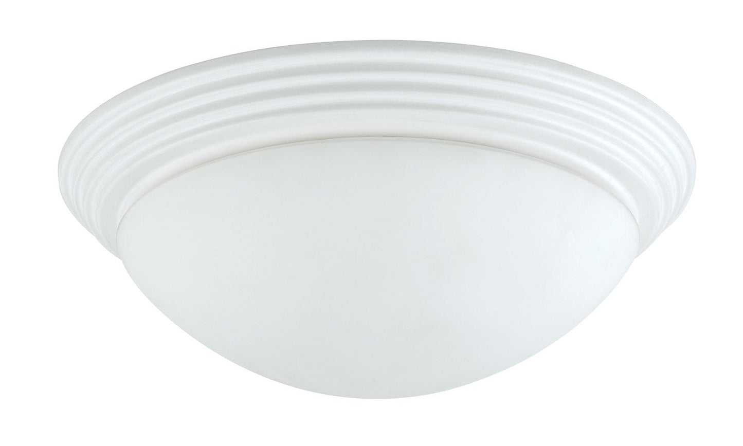 Cal Lighting Traditional Ceiling Mount Light, Metal, 14inL x 14inW x 4.5inH, White, Model CALLA-181M-WH