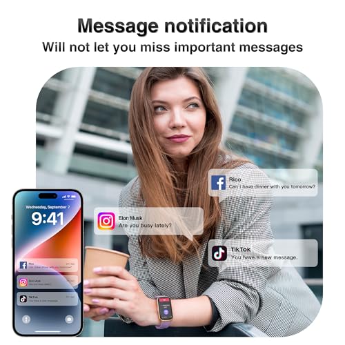 Fitness Tracker, Smart Watches for Women Men with 24/7 Heart Rate/Blood Pressure/Blood Oxygen Monitor, Sleep Tracker, Calo...