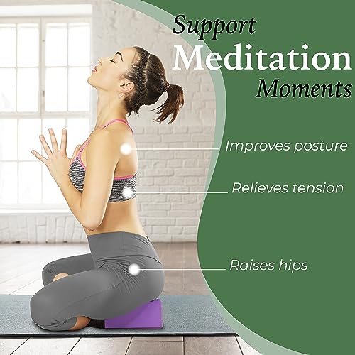 Yes4All Yoga Blocks 2 Pack Wrist Support, Comfort, and Grip Strength, Support for Balance Fitness and Exercise, EVA Foam B...