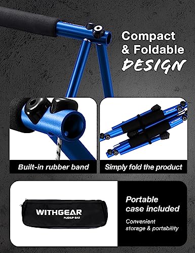 Push Up Bar – Folding Dip Bar for Home Workout, Lightweight & Portable Strength Training Equipment for Men & Women, Indoor...