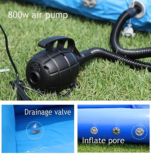 33ft Inflatable Volleyball Court with Air Pump - Commercial Grade Outdoor Volleyball Net for Pool/Beach Volleyball, 33x16....