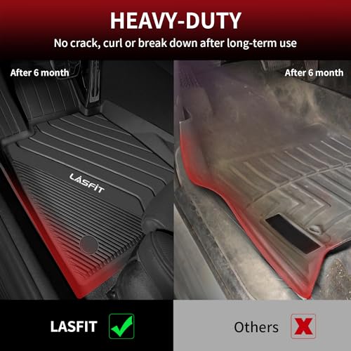LASFIT Floor Mats for BMW 5 Series G30 2017-2023, Custom Fit TPE All Weather Car Liners 1st & 2nd Row Mat for BMW 530i, 53...