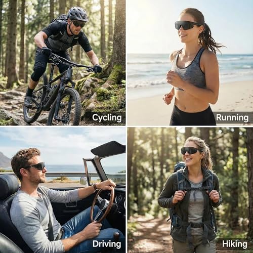 Tsctswk Polarized Sports Sunglasses Men Women, Outdoors UV Protection Sun glasses,Cycling Fishing Baseball Running Sunglasses