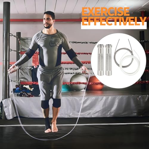 Stainless Steel Handle 2LB Weighted Jump Rope for High-Intensity Workout Fitness, Tangle-Free Ball Bearing Speed Jump Rope...