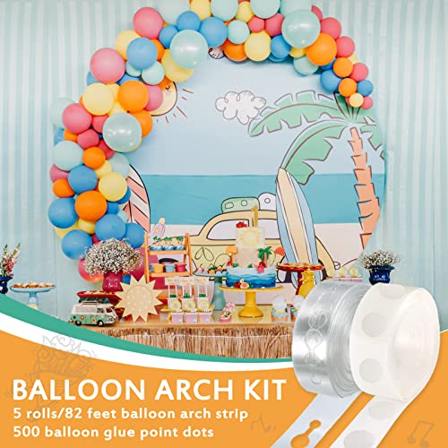 Balloon Arch Kit, 82ft Easy DIY Balloon Decorating Garland Strip and 500Pcs Glue Point Dots Tape for Balloon Arch, Decorat...