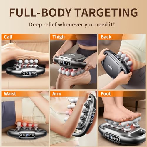 VTT 16-Head Massage Gun Set, Deep Tissue Percussion Massager with 3 Modes & 30 Intensities,Quiet Muscle Massage Gun for Ba...