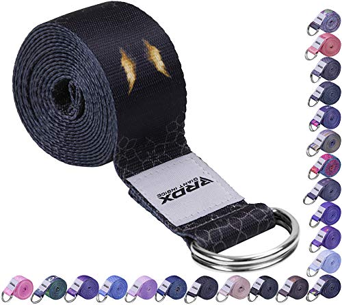 RDX 8ft Yoga Strap with D-Ring Buckle, Durable Polyester Cotton Adjustable Belts for Stretching Pilates Dance Gymnastics F...