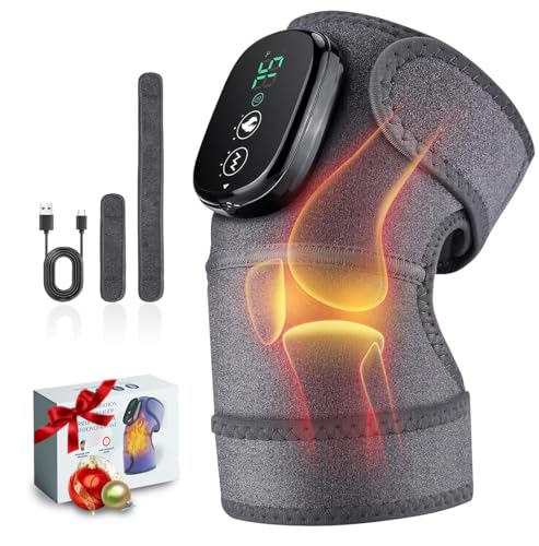 NORTHERN BROTHERS Cordless Heated Knee Massager with Heat & Vibration, 3 Heat Levels & 3 Vibration Modes, 5000mAh Recharge...
