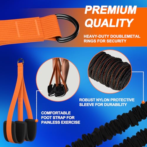 WHATAFIT Pull Up Assistance Bands, Resistance Bands for Pull Up Bar Working Out with Feet Straps ，Adjustable Heavy Duty Pu...