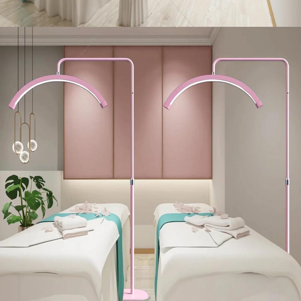 Atlas View Dimmable Led Moon Light - Adjustable Height Bling Lamp, Hot Pink, Model 4, Aluminum For Estheticians & Nail Techs