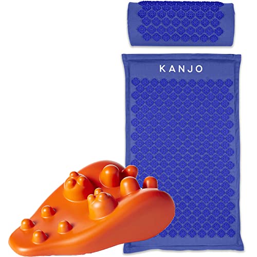 Kanjo Orange Acupressure Neck Pain Relief Cushion Acupressure Mat and Pillow Set for Back Pain Relief & Neck Pain Relief, ...
