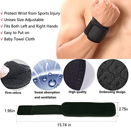 Wrist Brace, 2 PACK Wrist Wraps for Carpal Tunnel for women and men. Wrist Straps for Weightlifting, Working Out and Pain ...
