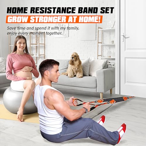 KUTIZE Resistance Bands, Exercise Bands with Handles, Door Anchor, Heavy-Duty Tricep Workout Equipment for Pushdowns, Bice...