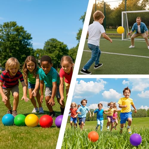 Shindel 6PCS Playground Ball with Air Pump, 5inch Inflatable Dodge Ball for Kids Indoor Outdoor