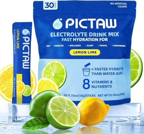 PICTAW Electrolytes Powder Packets - Hydration Packets, Liquid Daily IV Hydrate Packet for Dehydration Relief and Rehydrat...