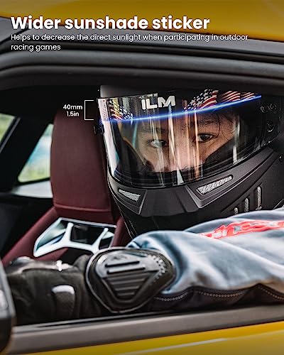 ILM Snell SA2025 Full Face Auto Racing Helmets Lightweight Fiberglass for Adult Men and Women Model 890
