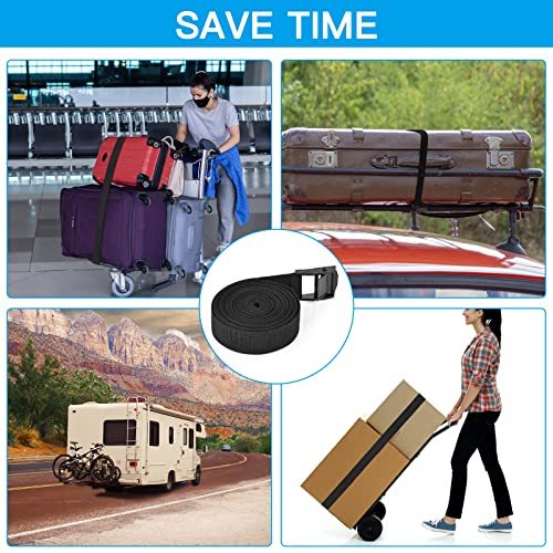Kshineni Tie Down Straps 6 Pcs Lashing Ratchet Strap 1" x 3.3' Adjustable Heavy Duty Cam Buckle Cinch Straps for Cargo, Tr...
