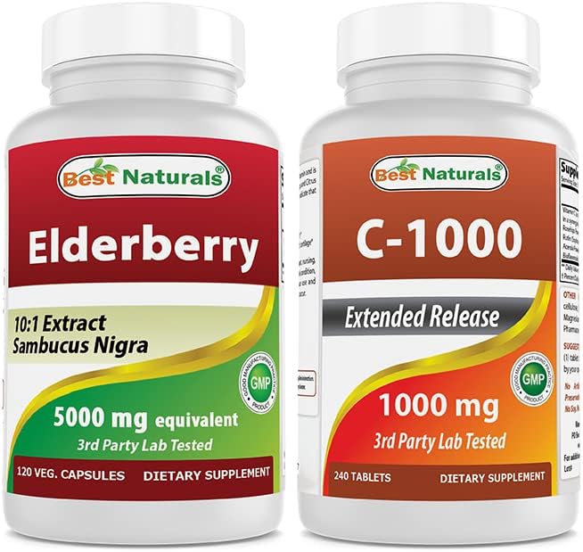 Best Naturals Elderberry 5000mg & Vitamin C 1000 mg