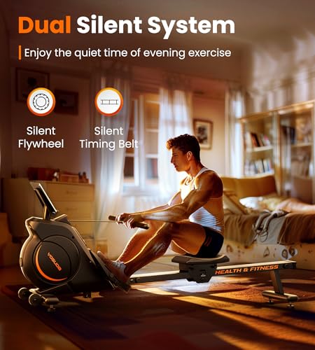 YOSUDA Magnetic/Water Rowing Machine for Home - Rower Machine Use with Bluetooth, App Supported, Rowing Machine for Beginn...