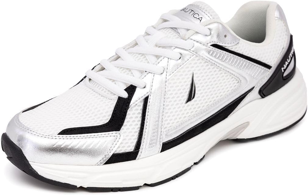 Nautica Mens Running Sneakers Sport Fashion Lace-Up Athletic Soft Shoes for Gym Tennis Men – Cushioned, Breathable, Lightw...