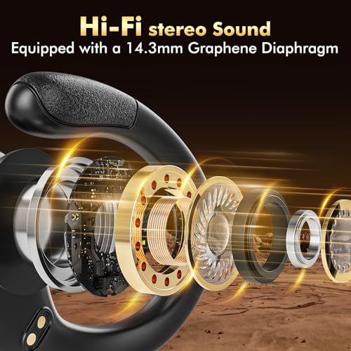 Wireless Earbuds Bluetooth Headphones 80hrs Playback Ear Buds Power Display with Noise Canceling Mic Headsets for Sports/W...