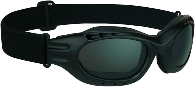 Bikershades Motorcycle Safety Riding Goggles Men Women. Polarized Lens, Smoke, Mirrored Blue or Orange, Clear Yellow Lenses