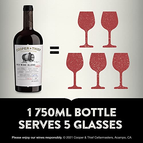 Cooper and Thief Bourbon Barrel Aged Red Blend Red Wine, 750 mL Bottle