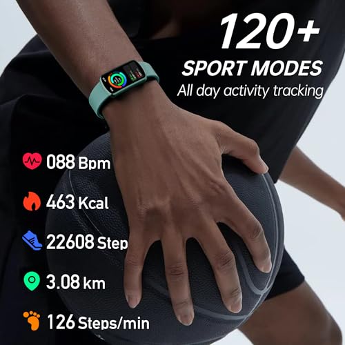 Health Fitness Tracker with 24/7 Heart Rate, Smart Watch with Blood Pressure and Blood Oxygen Monitor, Bulit-in 120+ Sport...