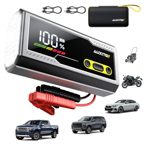 AUXITO 6000A Jump Starter, 12V Car Battery Jump Starter, Up to All Gas & 12L Diesel Engine with LED Display, Portable Jump...