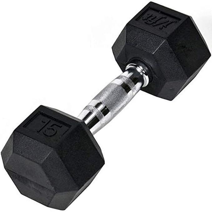 JFIT Rubber Hex Dumbbell