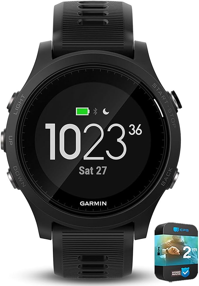 Garmin 010-N1746-00 Forerunner 935 GPS Watch, Multisport, Altimeter, Battery, Black (Renewed) Bundle with 2 YR CPS Enhance...