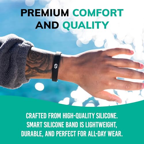 Contact CO. Smart Silicone NFC Wristband, Sleek Durable Smart Band with Instant App-Free Sharing, Seamless Band for Tech E...