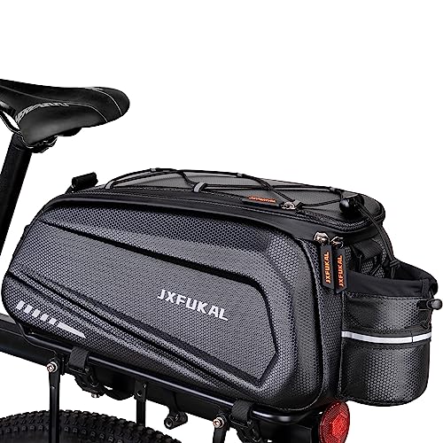 JXFUKAL Bike Bags for Bicycle Rear rack - 9.5L/17L/40L Hard Shell Waterproof Bike Ebike Trunk Pannier Saddle Seat Bag Carr...