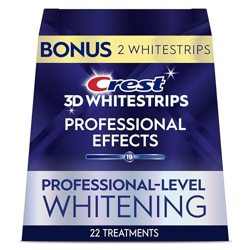 Crest 3D Whitestrips Professional Effects – Teeth Whitening Kit, 22 Treatments (20 + 2 Bonus), Each with 1 Upper/1Lower, 4...