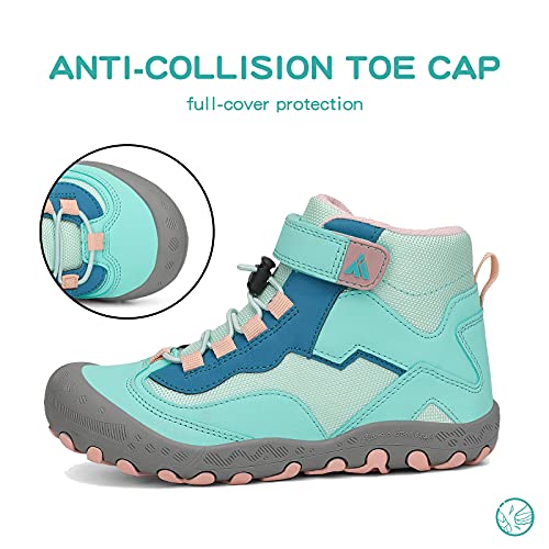 Mishansha Kids Water Resistant Hiking Boots, Boys Girls Anti Collision Anti-Skid Athletic Outdoor Adventure Trekking Shoes