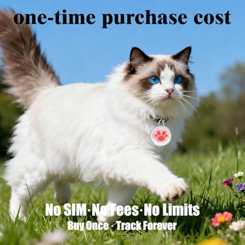 Smart GPS Tracker for Dogs|mini Easy to use Cat GPS Tracker|Waterproof and Drop-Proof|Real-time Positioning Smart Alarm pe...