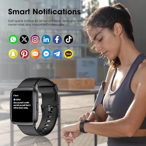 POIUZET Fitness Tracker, Fitness Watch with Blood Oxygen, Heart Rate Monitor, Steps Calories Counter, Sleep Monitor, Pedom...