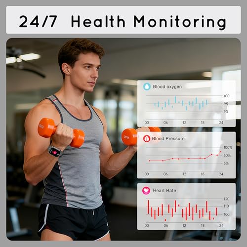 Smart Watch for Men Women (Answer/Make Calls) 1.83" HD 3 Bands Smartwatch Compatible Android iPhone Phones with Fitness St...