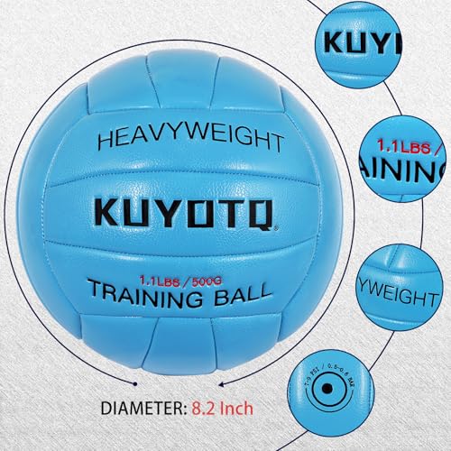 1.1lbs/500g Weighted Heavy Volleyball For Setters Serve Trainer Setter Weighted Volleyball Training Equipment Size 5 Thick...