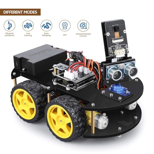 ELEGOO UNO R3 Smart Robot Car Kit V4 for Arduino Robotics for Kids Ages 8-12 12-16 STEM Science Kits Coding Gifts for 8 9 ...