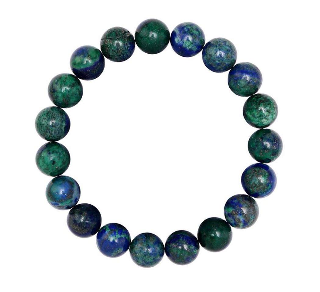 Adabele Real Natural Lapis Chrysocolla Bracelet 8 inch Stretch Gemstone Beaded Bracelet Chakra Healing Crystal Stone Jewelry Wom