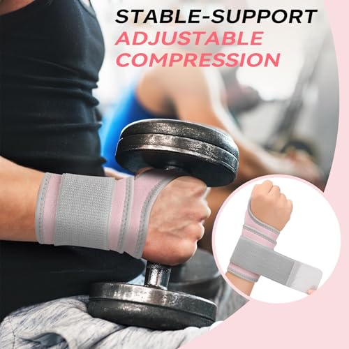 FvaPemm Carpal Tunnel Wrist Brace for Right Left Hand 2 Pack, Wrist Support Wraps for Women Men, Adjustable Wrist Brace fo...
