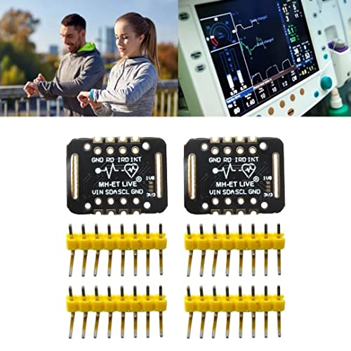 Heart Rate Sensor Module MAX30102 Pulse Detection Blood Oxygen Concentration Compatible for Arduino STM32 (Pack of 2)