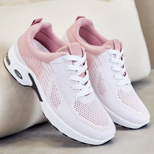 Padgene Womens Sneakers Air Cushion Running Shoes Lightweight Tennis Walking Shoes Mesh Breathable Gym Work Fashion Sneake...