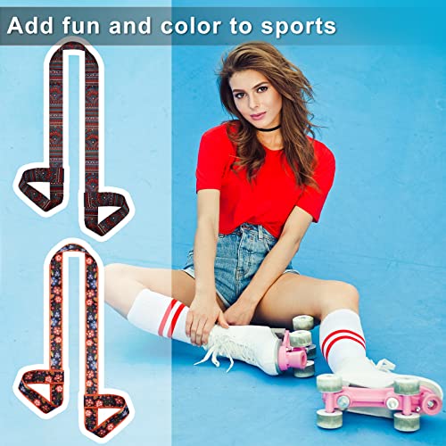 Skylety 2 Pcs Roller Skate Leash Adjustable Stretching Skate Boot Shoulder Strap Carrier for Child Women Men Skating