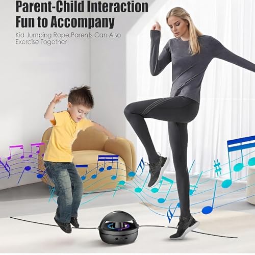Smart Counting Rope, Smart Jump Rope Machine, Electric Music Jump Rope, 1-10 Speed Levels, Bluetooth Remote Control, Paren...