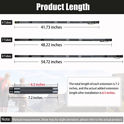 aiGear H2 Survive Walking Hiking Stick - Outdoor Tactical Hiking Staff Multitool Gear Adjustable Trekking Poles for Surviv...