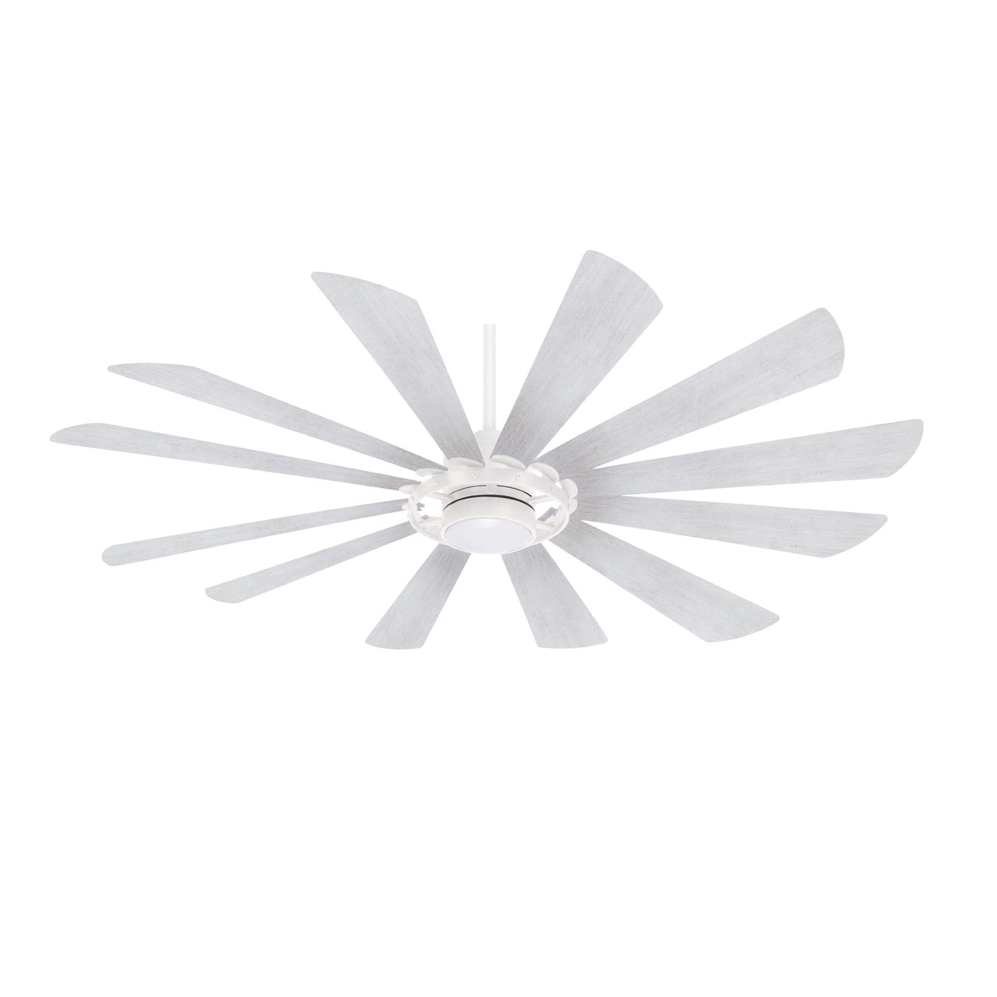 Minka Aire F870L-Tw Windmolen 65 Outdoor Ceiling Fan With Led Light And Remote Control, Textured White