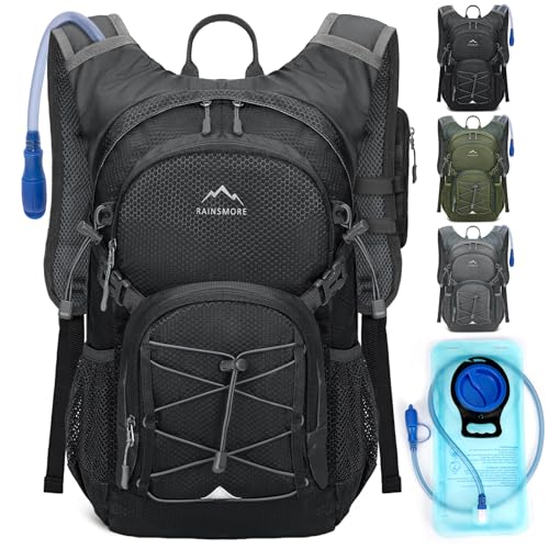 Hydration Backpack with Water Bladder, 18L Lightweight Hiking Backpack for Women&Men Small Insulated Hydration Water Pack ...